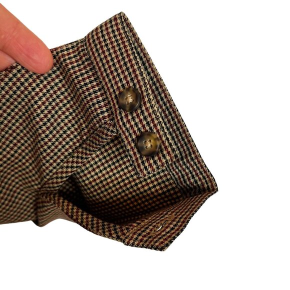 Shades of Grey by Micah Cohen Houndstooth Designer Med Tan Dress Prairie Modest - Picture 16 of 16